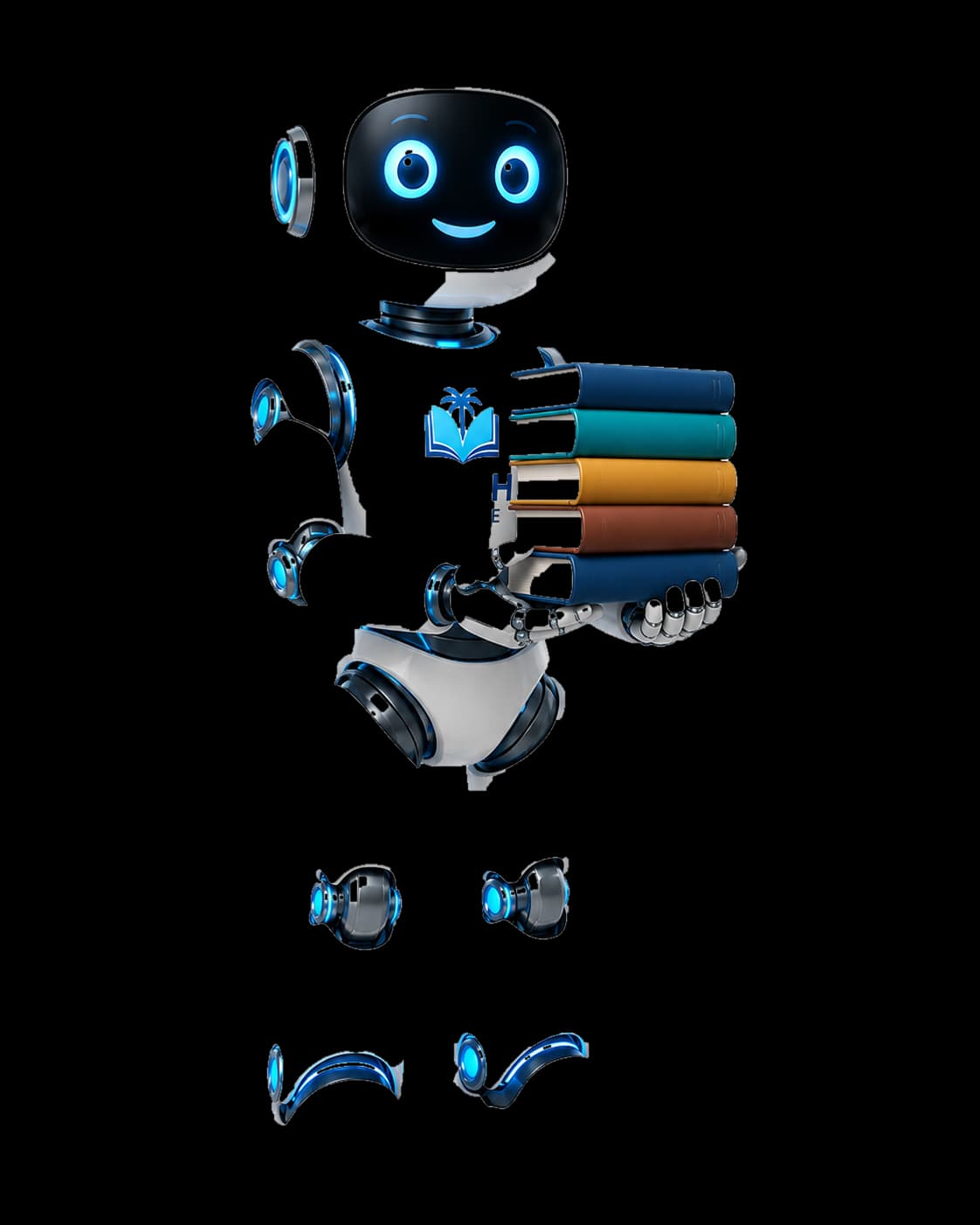 CEAIH AI Guide carrying books for teacher tools